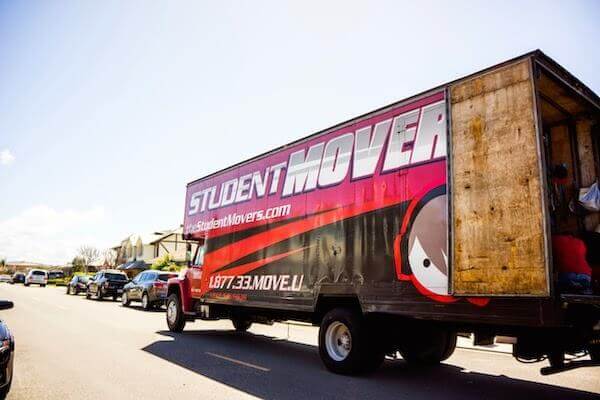 Student Movers moving truck in Orange County California